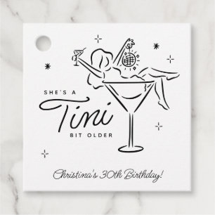 Étiquettes Cadeau Tini Bit Anniversaire de Martini Whimsical