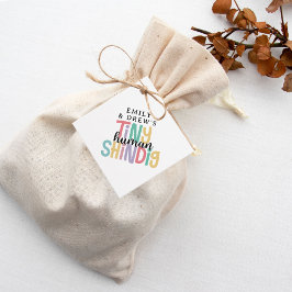 Étiquettes Cadeau Tiny Human Shindig Cute Rainbow Color Favoriser Ta