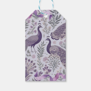 Étiquettes-cadeau Toile Peacock Violet
