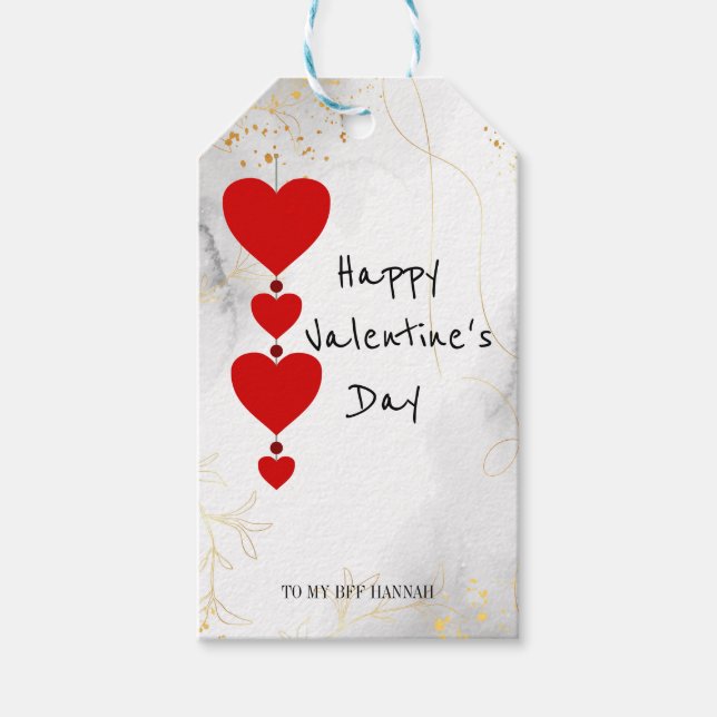 Étiquettes-cadeau Tomber amoureux de toi, Valentine (Devant)