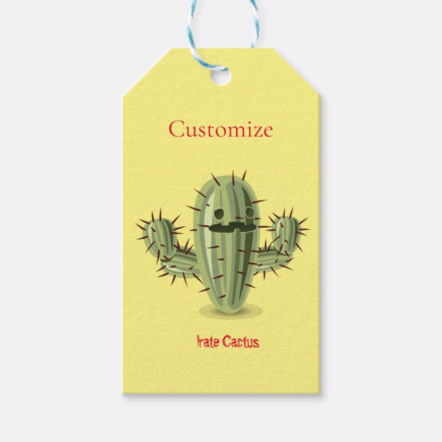 Étiquettes-cadeau Tonnerre Irate Cactus Thunder_Cove (Devant)