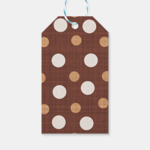 ÉTIQUETTES-CADEAU TONS DE POIS BROWN ET BLANCS