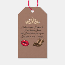 Étiquettes-cadeau Too Glam To Care – Chic Quote