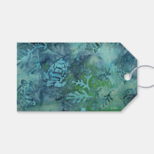Étiquettes-cadeau Tortue de mer Batik
