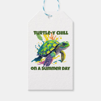 ÉTIQUETTES-CADEAU TORTUE DE MER EN ÉTÉ
