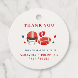 Étiquettes Cadeau Touchdowns et minuscules orteils, baby shower de f