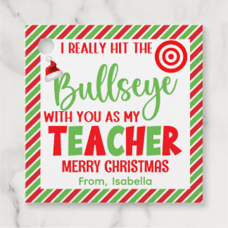 Étiquettes Cadeau Touchez le Noël des Bullseye