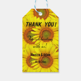 Étiquettes-cadeau Tournesols Rustique Pays Floral Été Jaune Gif