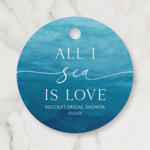 Étiquettes Cadeau Tout ce que je vois est amour Océan Plage Mer Show