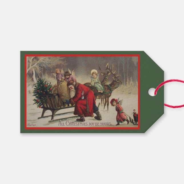 Étiquettes-cadeau Toute la joie de Noël (Devant (Horizontal))