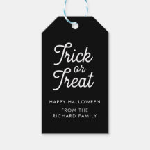Tracé ou traitement Halloween noir avec texte blan