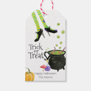 Étiquettes-cadeau Tracer ou traiter Halloween balise personnalisée