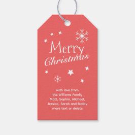 Étiquettes-cadeau Traditionnel - Rouge doux - Tags cadeaux de Noël