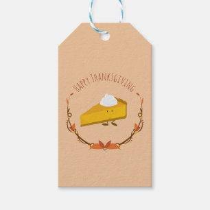 Étiquettes-cadeau tranche de bon thanksgiving   Balise cadeau