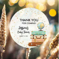 Travel Adventure Gold Confetti Baby shower