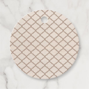 Étiquettes Cadeau Trellis Marocain os/beige