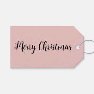 Étiquettes-cadeau Trend Couleur clair rose minimaliste