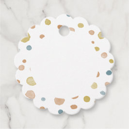 Étiquettes Cadeau Trey Confetti Aquarelle Points Favoriser les étiqu
