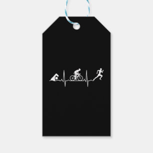 Étiquettes-cadeau Triathlon - Rythme cardiaque du triathlon
