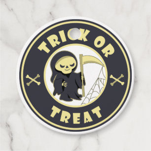 Étiquettes Cadeau Trick ou traiter Halloween griffeur caractère