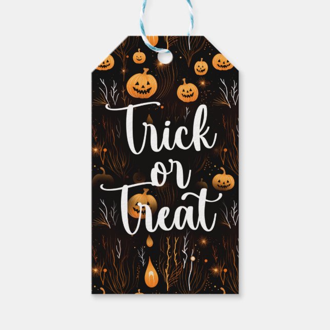 Étiquettes-cadeau Trick ou Treat Halloween (Devant)