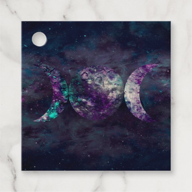 Étiquettes Cadeau Triple Moon Goddess Luna Universe Party Packaging (Devant)