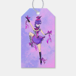 Étiquettes-cadeau Trixie le Clown - Nuages roses
