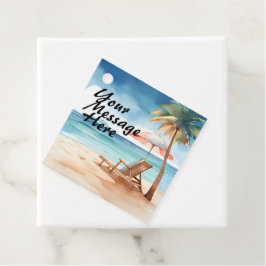 Étiquettes Cadeau Tropical Beach Party