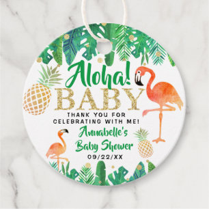 Étiquettes Cadeau Tropical Summer Beach Luau Boys Baby shower