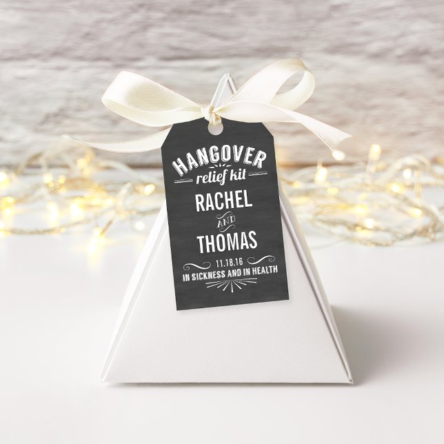 Étiquettes-cadeau Trousse de secours | Chalkboard Wedding Favor (Créateur téléchargé)