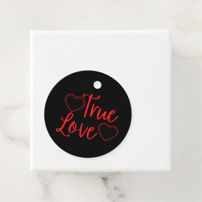 Étiquettes Cadeau True Love Red Valentine's (En situation)