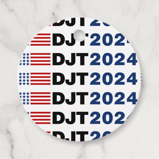 Étiquettes Cadeau Trump 2024 DJT (Devant)