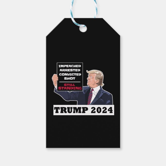 Étiquettes-cadeau Trump 2024 Toujours Président Élection USA (Devant)