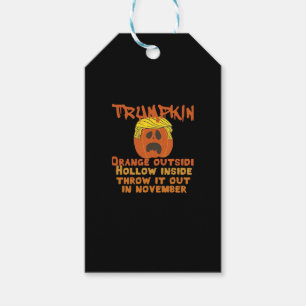 Étiquettes-cadeau Trumpkin à l'intérieur de lancer à l'extérieur Nov