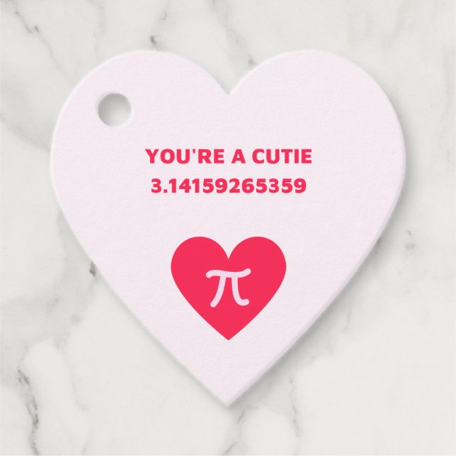 Étiquettes Cadeau Tu es une mignonne pi (Devant)