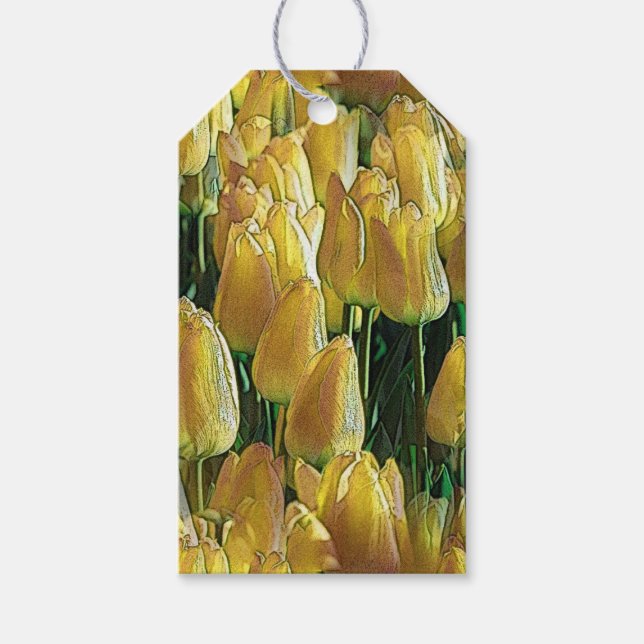 Étiquettes-cadeau Tulips Sunshine Yellow (Devant)