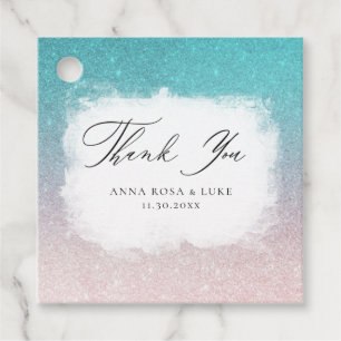 Étiquettes Cadeau * ~* Turquoise Parties scintillant plage AR4 Maria