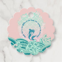 Turquoise Rose Sirène Vagues de l'Océan Anniversai
