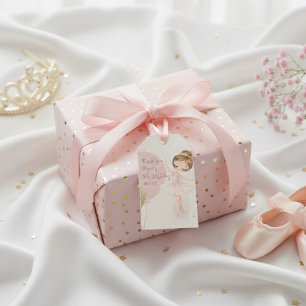 Étiquettes-cadeau Tutu Rose Ballerine Danseuse Fille Anniversaire