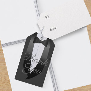 Étiquettes-cadeau Tuxedo Mariage Merci Cadeau Favoriser Tags