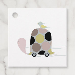 Étiquettes Cadeau Tweeter sur une tortue