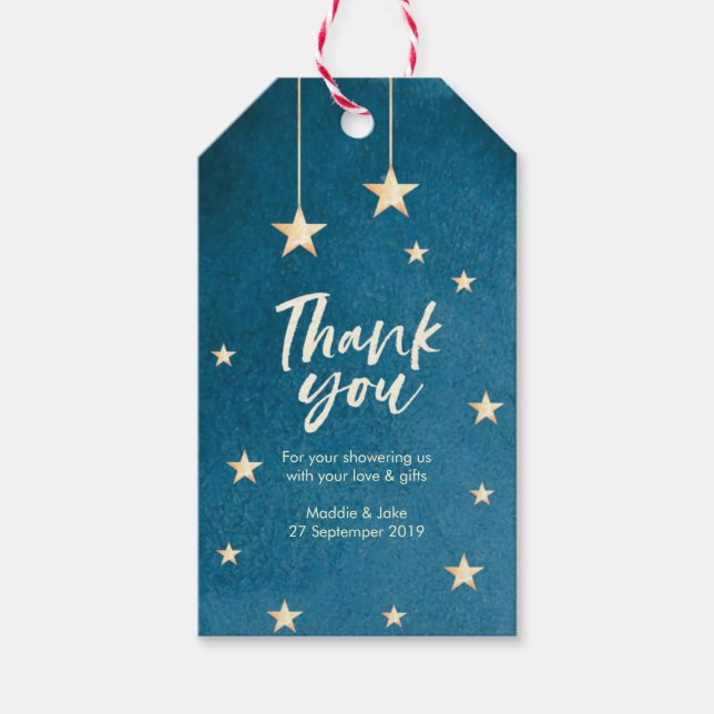Étiquettes-cadeau Twinkle petite étoile merci pour les balises (Devant)