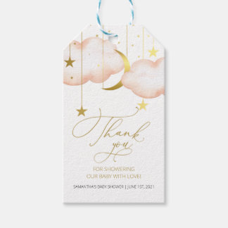 Étiquettes-cadeau Twinkle Twinkle Little Star, Blush Moon et Stars
