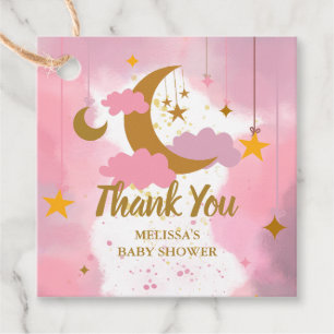 Étiquettes Cadeau Twinkle Twinkle Little Star Custom Pink