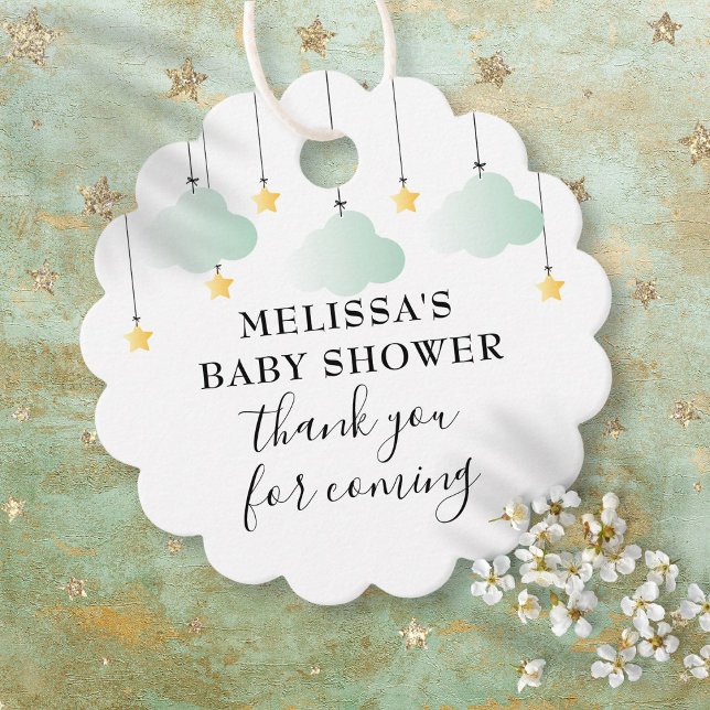 Étiquettes Cadeau Twinkle Twinkle Neutral Douche Merci (Twinkle Twinkle Neutral Shower Thank You Favor Tags)