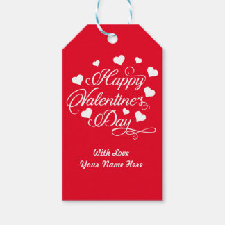 Étiquettes-cadeau Typographie de la Saint-Valentin