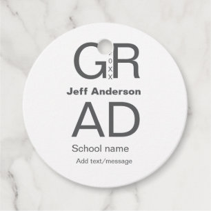 Étiquettes Cadeau Typographie moderne graduation simple minimum c