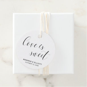 Étiquettes Cadeau Typographie moderne Mariage élégant