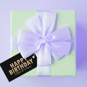 Étiquettes-cadeau Typographie moderne minimaliste simple Joyeux anni