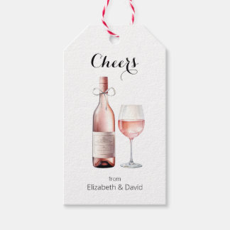 Étiquettes-cadeau Un amoureux du vin rosé vous salue